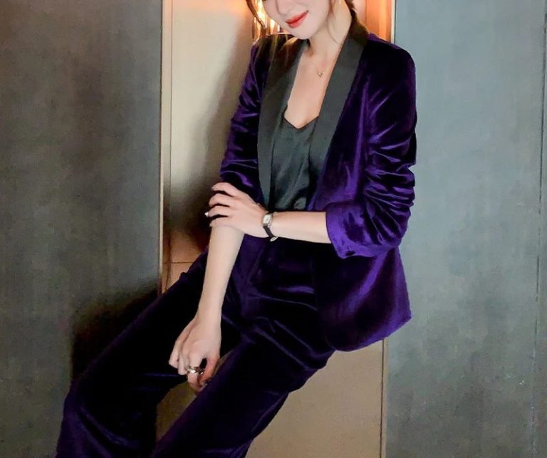 How to Style a Purple Velvet Jacket